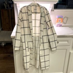 BB Dakota Plaid trench coat